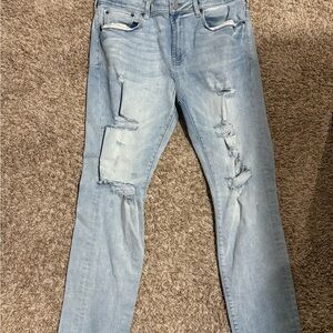 PacSun Distressed Light Blue Slim Jeans (Size 32/30)